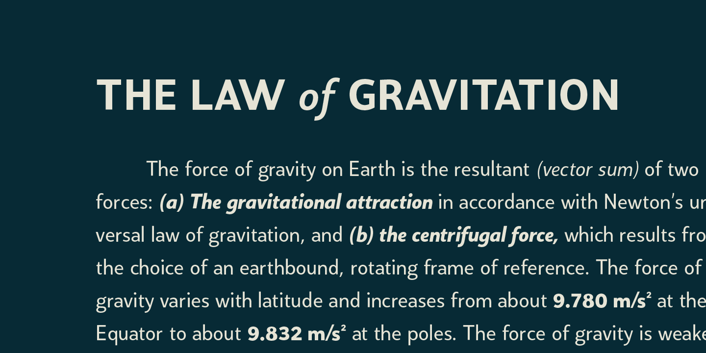 Ejemplo de fuente Proda Sans Bold Italic